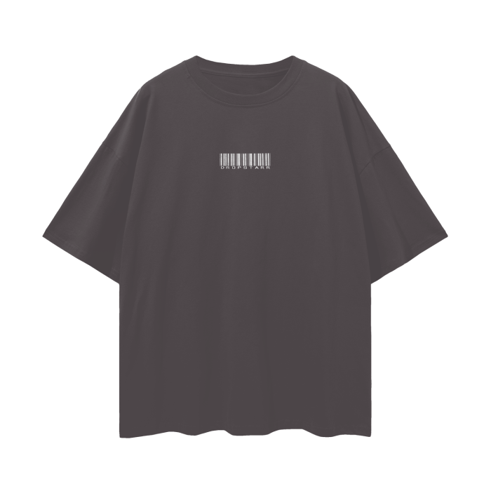 Dropstarr barcode Oversize Deep Drop Shoulder Tee - 190 GSM