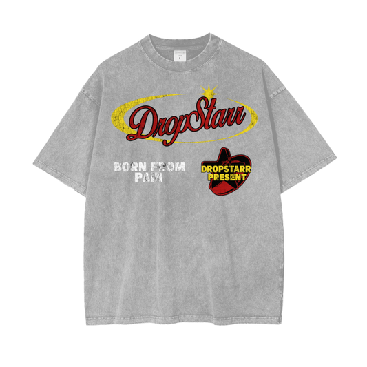 Dropstarr Acid Wash Oversize T-Shirt - 250 GSM