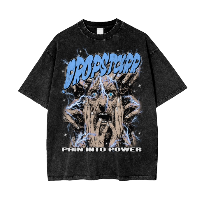 Dropstarr Acid Wash Oversize T-Shirt - 250 GSM