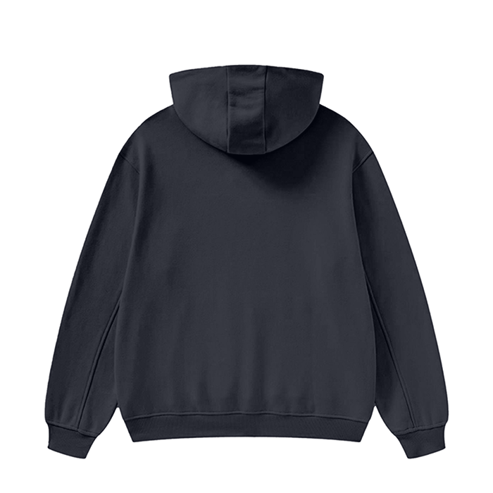 Dropstarr EXCLUSIVE Neck Insulated FOG Solid Color Fleece Hoodie - 385 GSM