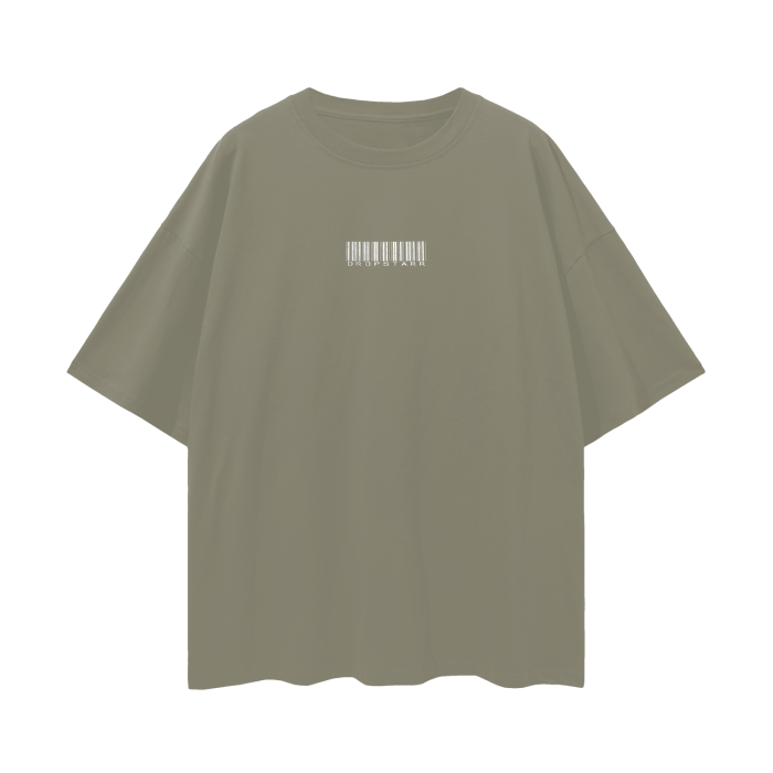 Dropstarr barcode Oversize Deep Drop Shoulder Tee - 190 GSM